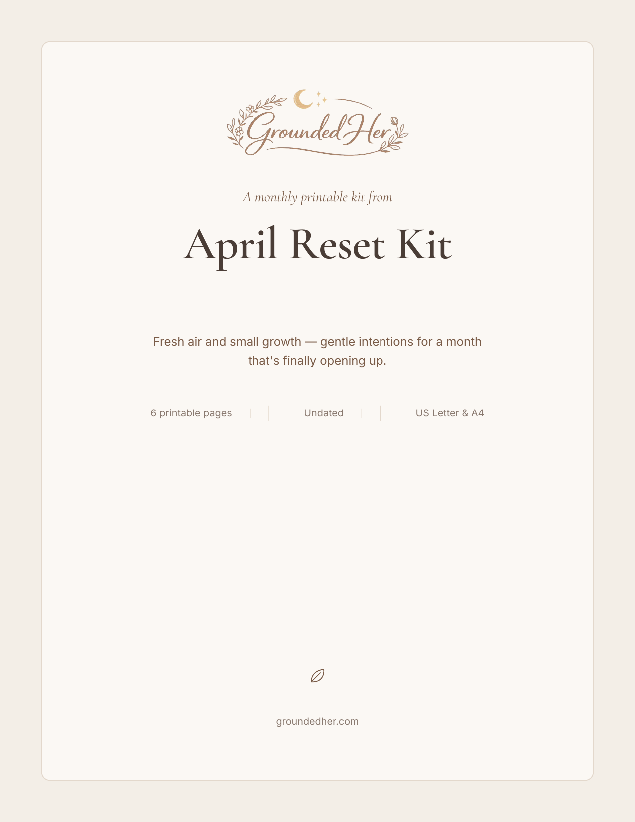 April Reset Kit cover