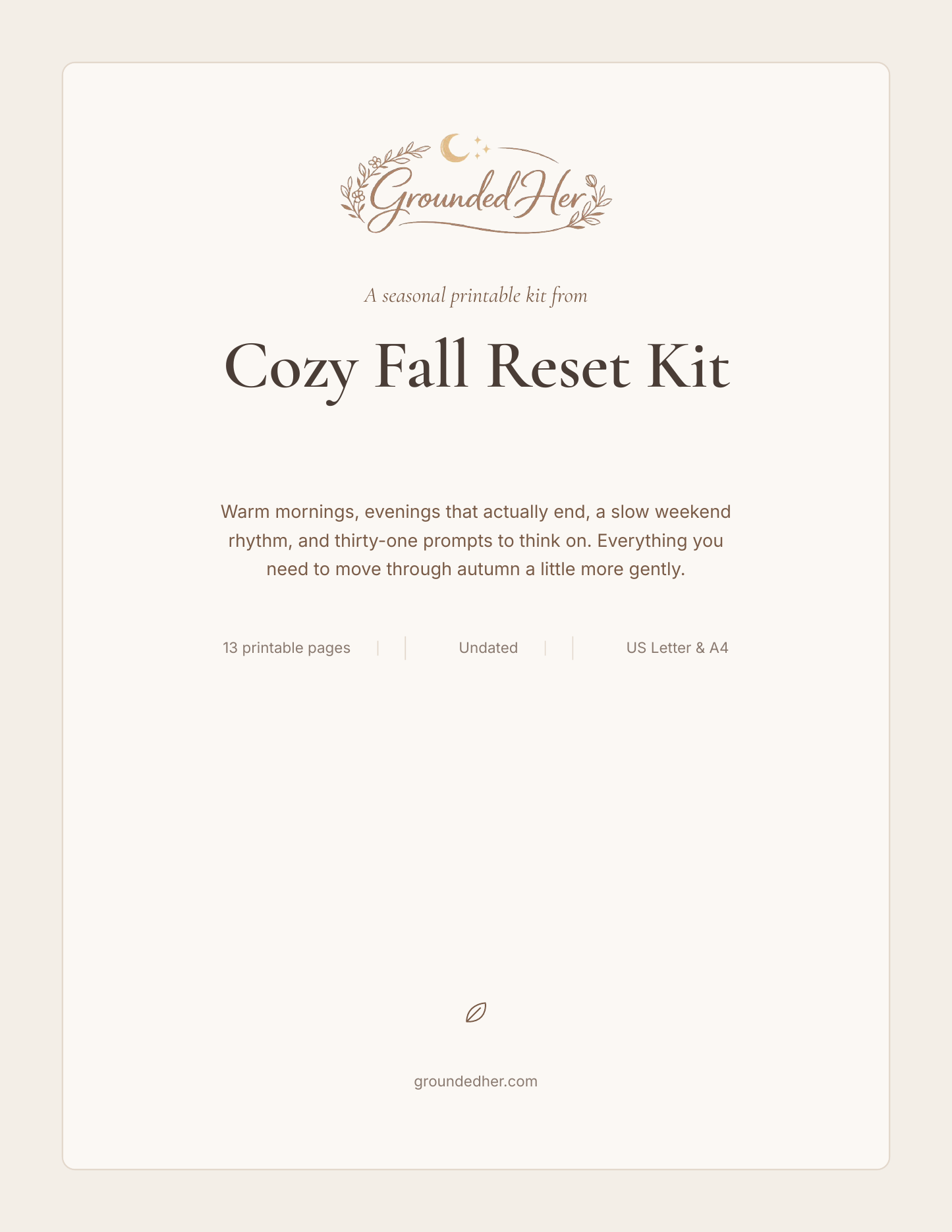 Cozy Fall Reset Kit cover