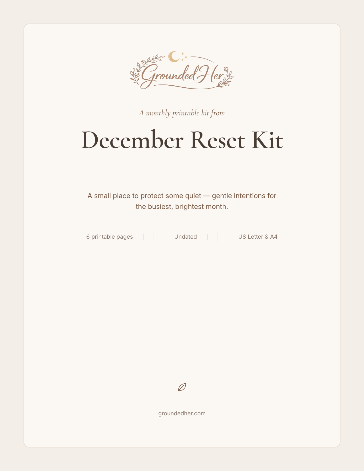 December Reset Kit cover