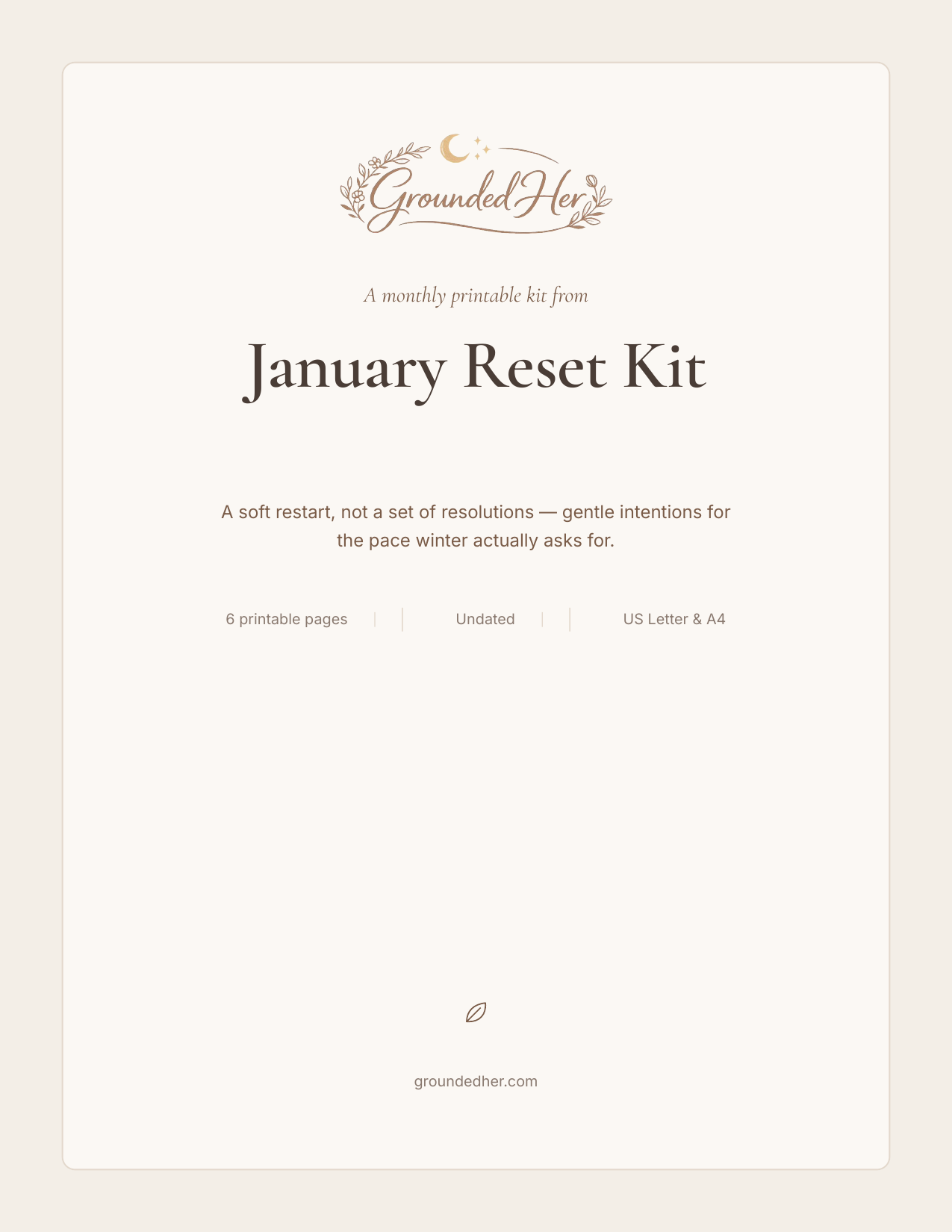 January Reset Kit cover