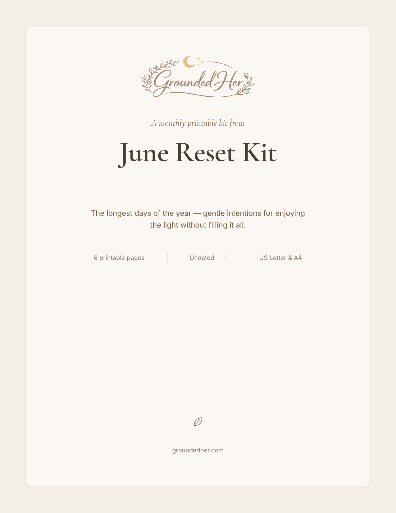 June Reset Kit cover