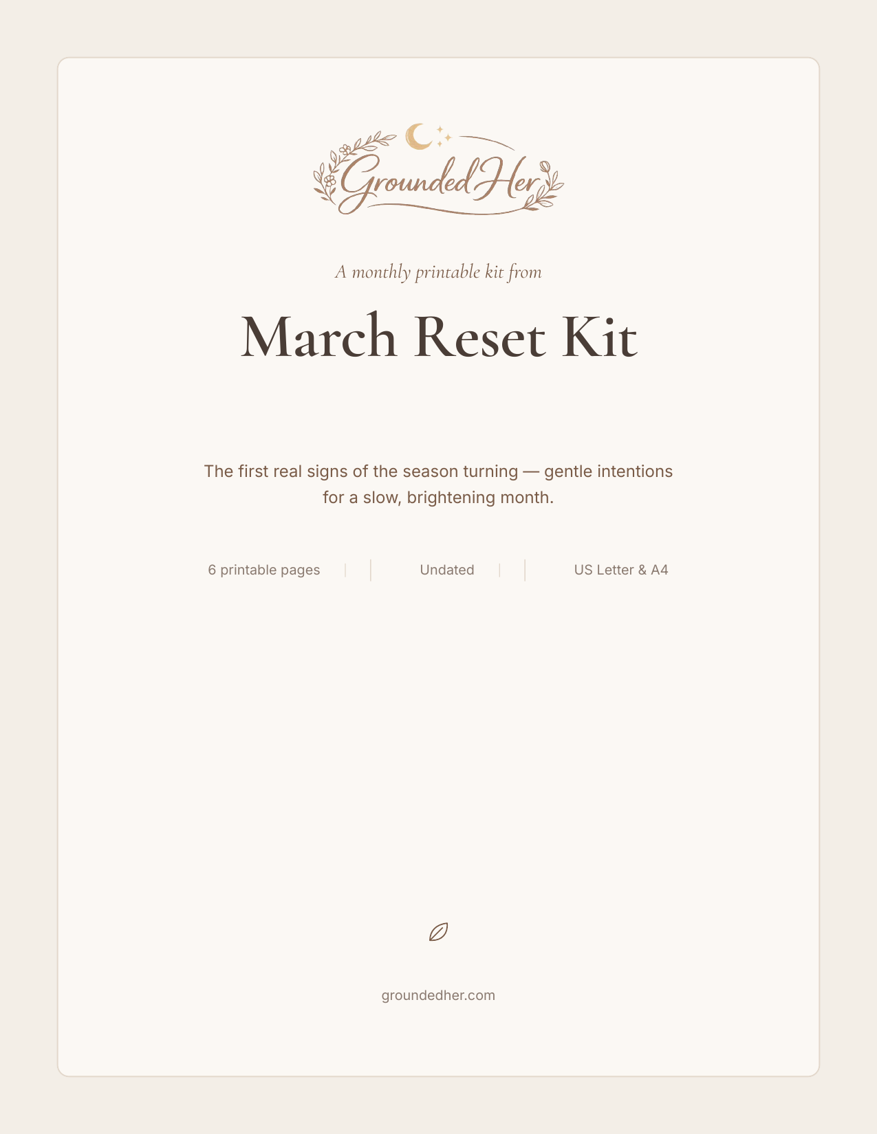 March Reset Kit cover